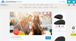 Desktop Screenshot of chapeaushop.fr